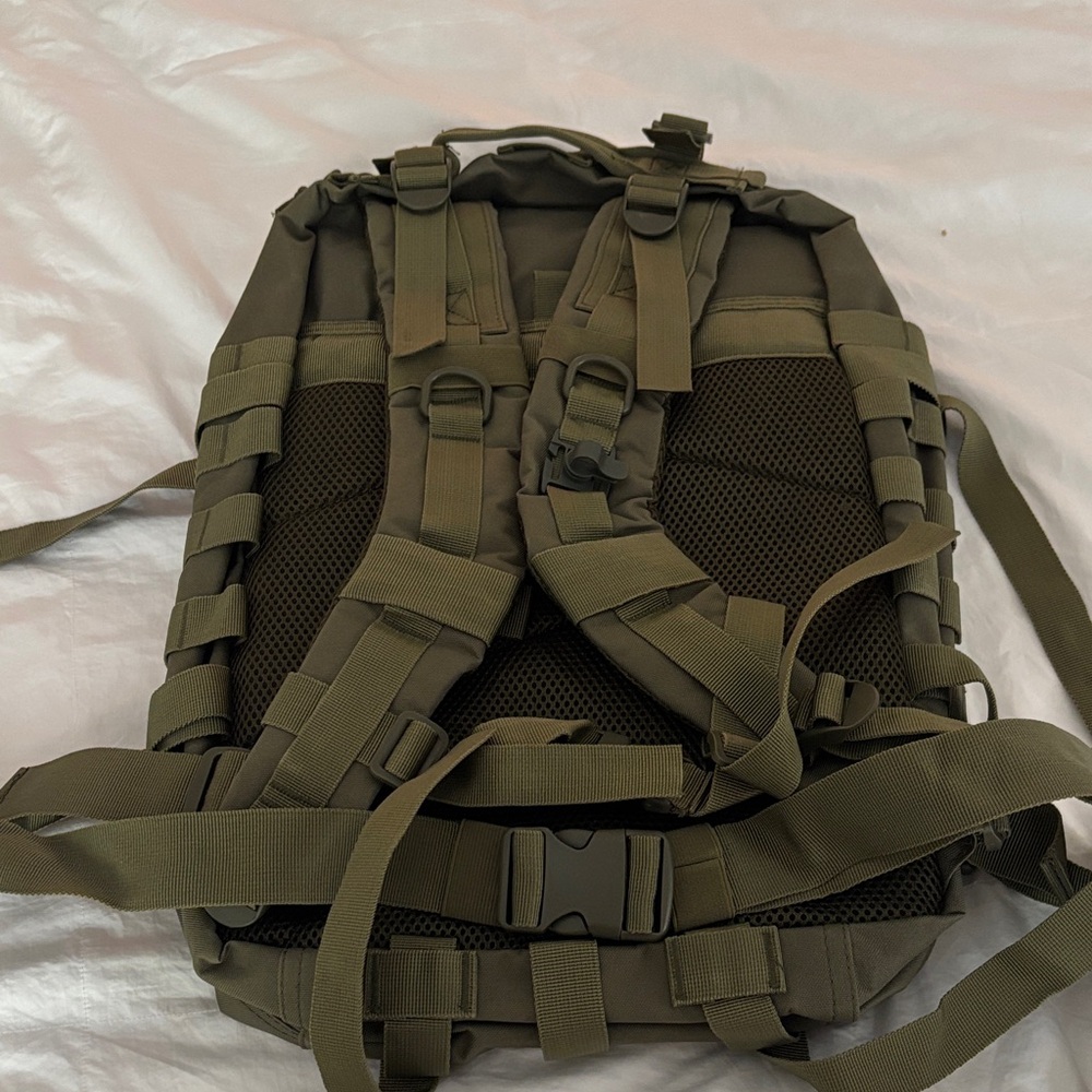 Men's Olive Tactical Backpack - Military-Style MOLLE Pack - Picture 3 of 3